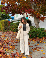 Aspen Sherpa Cardigan — authentic autumn street lifestyle