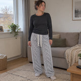 Ember pants in gray — styled at home