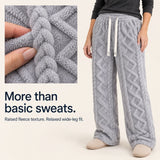 Ember pants — raised texture and wide-leg fit