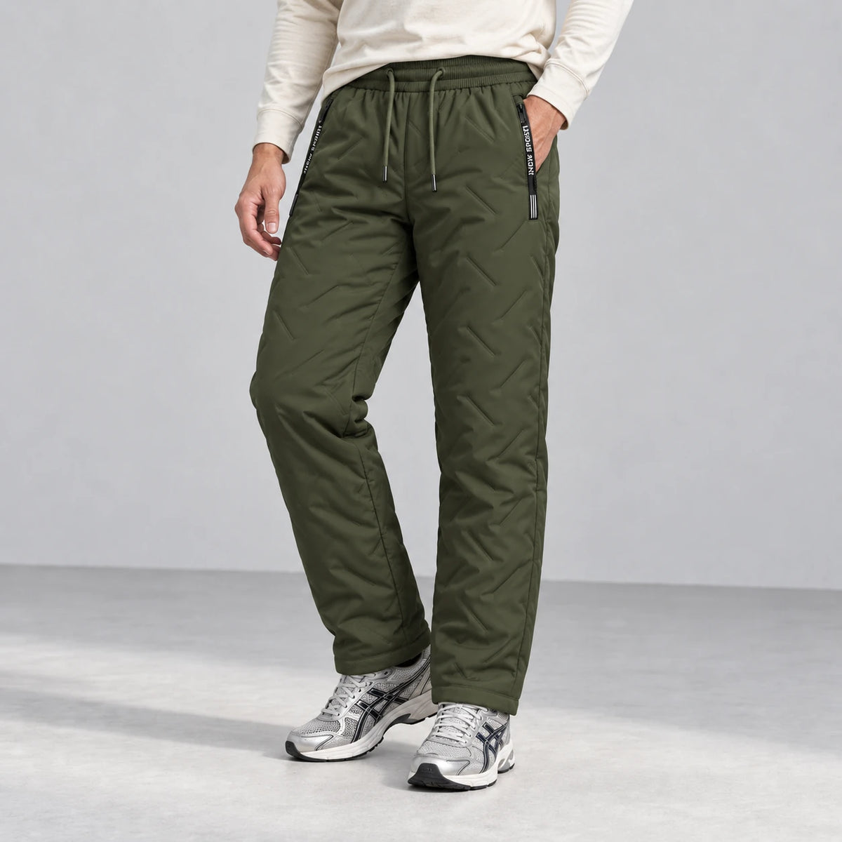 Summit Thermal Pants — Army Green, front view