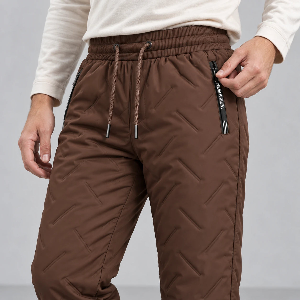 Summit Thermal Pants — Brown, detail view