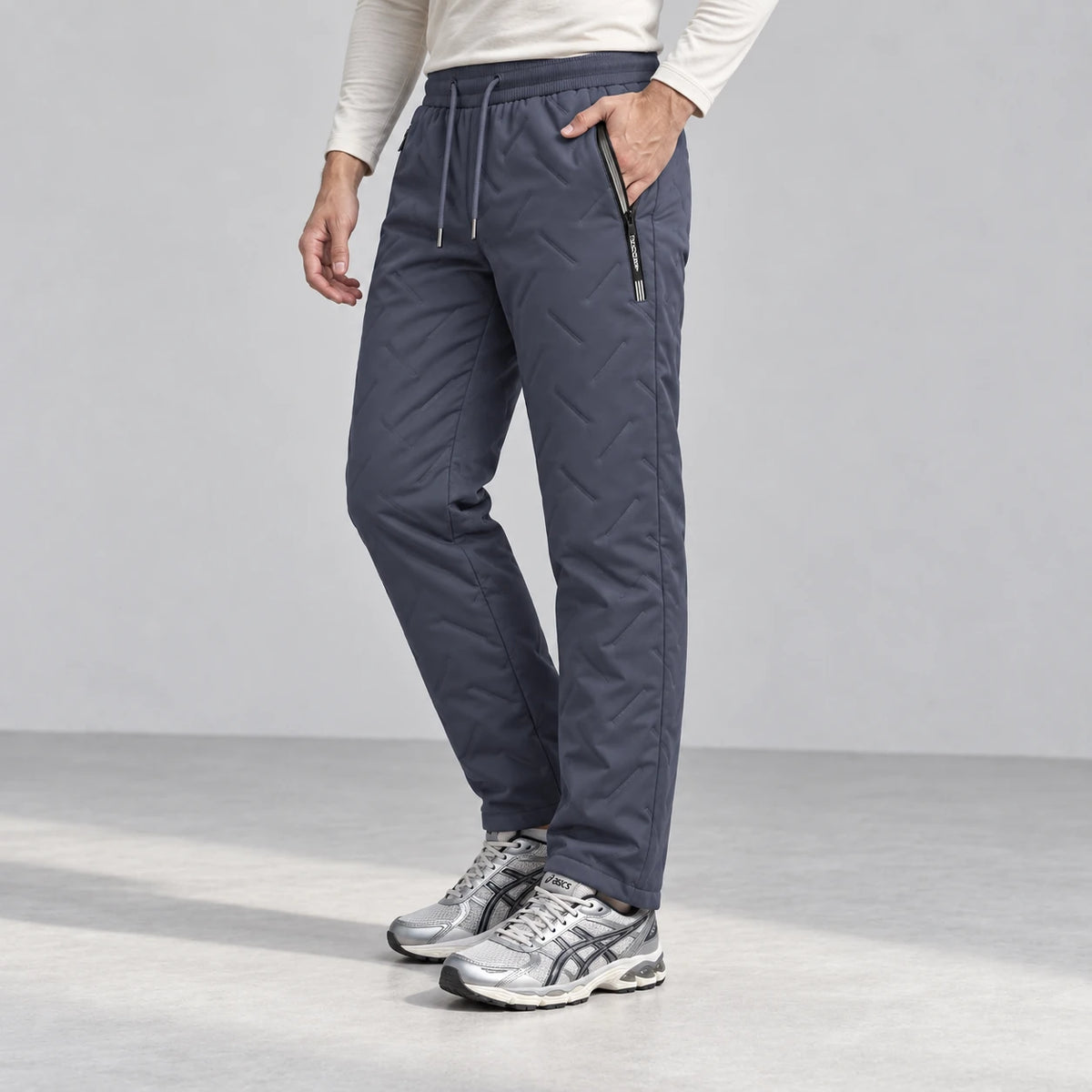Summit Thermal Pants — Slate Blue, side view