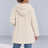Aspen Sherpa Cardigan — Cream — back