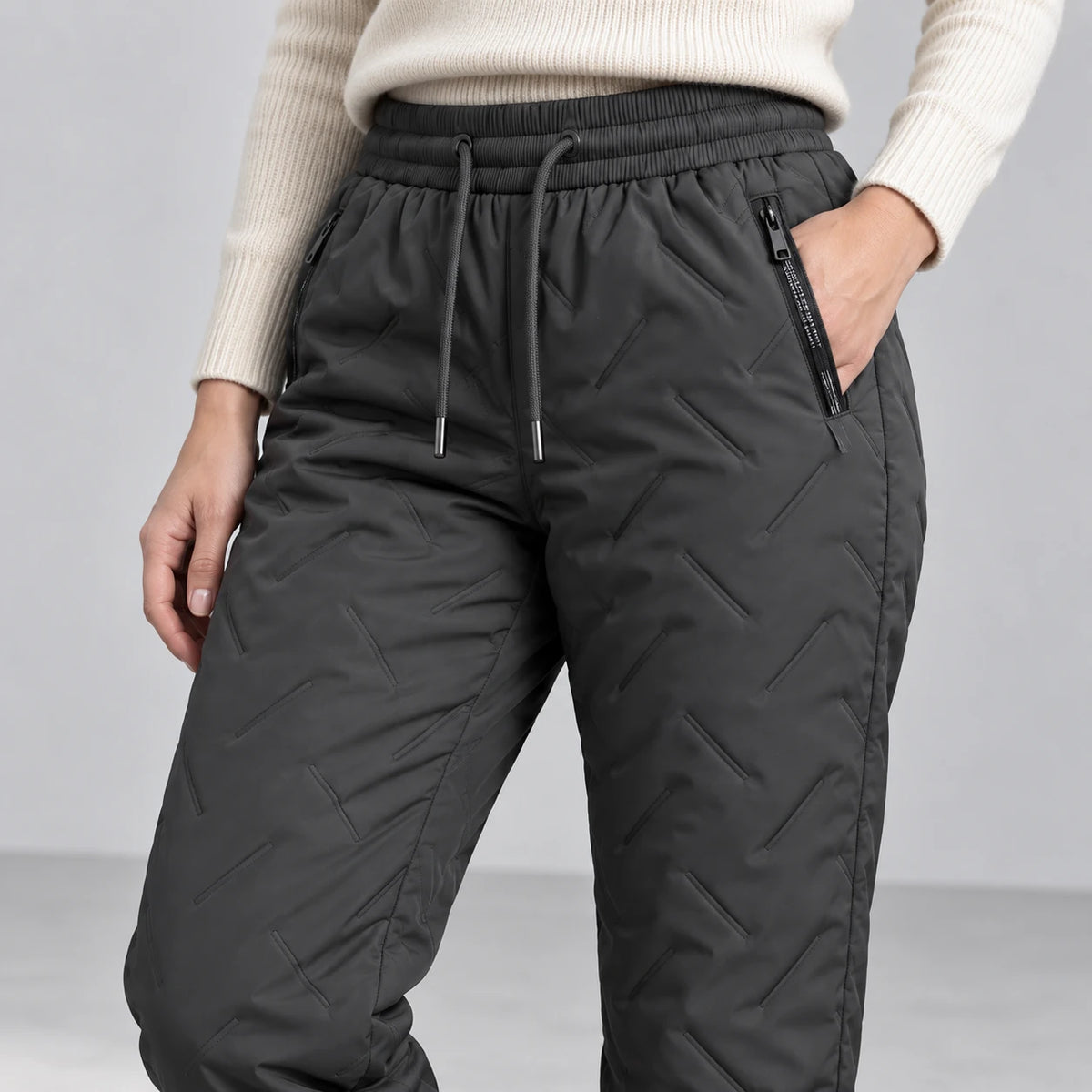Alpine Winter Joggers — gray — detail