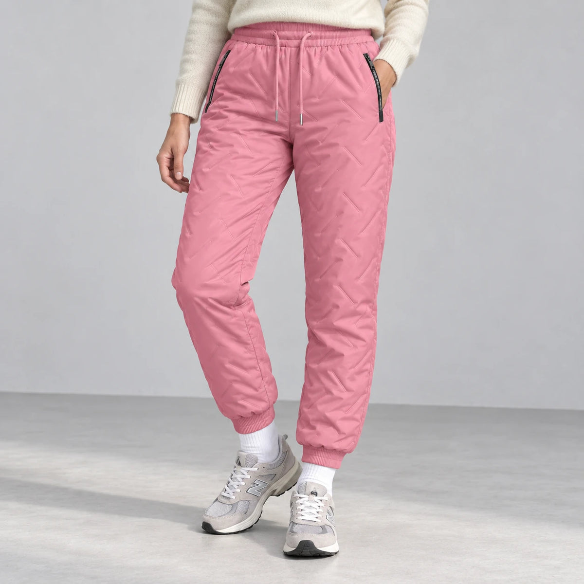 Alpine Winter Joggers — pink — front