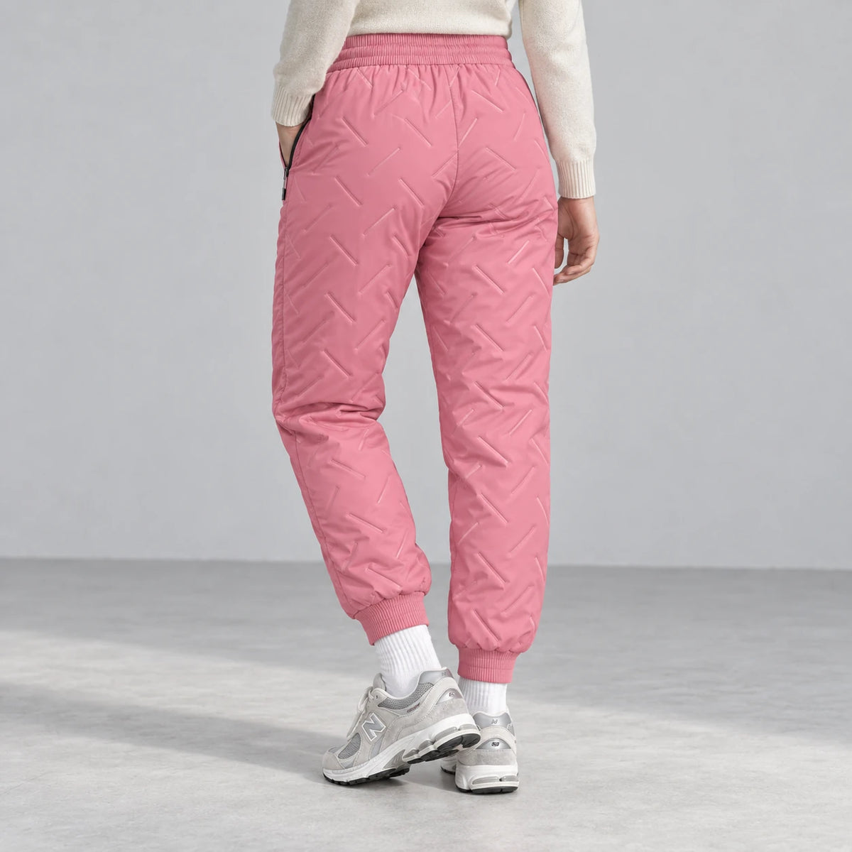 Alpine Winter Joggers — pink — back