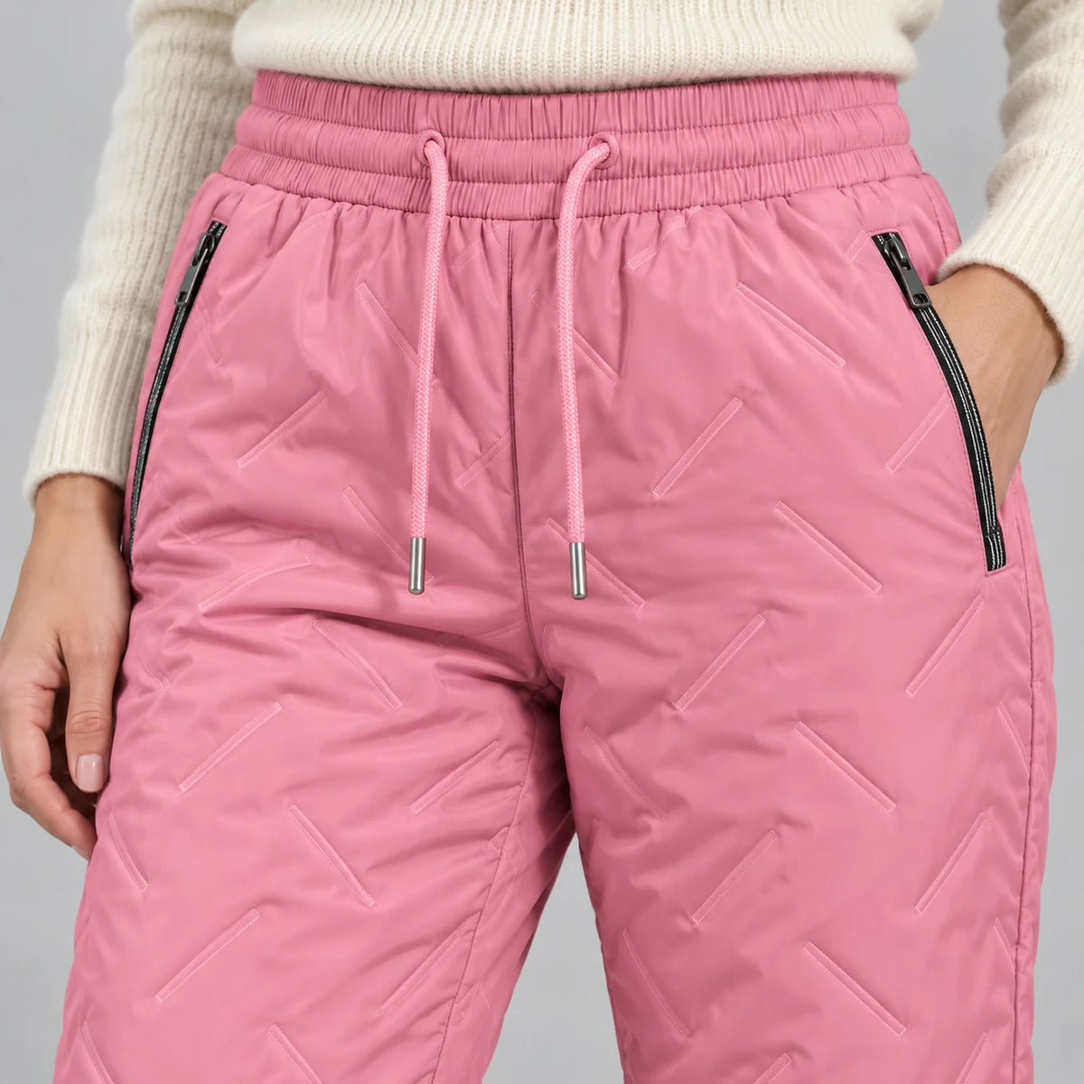 Alpine Winter Joggers — pink — detail