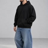Ridge Fleece Hoodie — side — Black