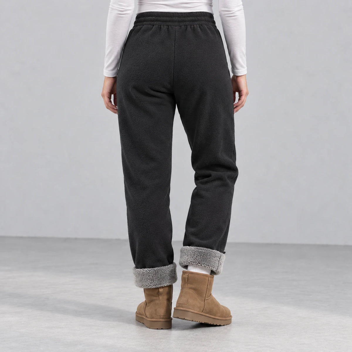 Sierra Fleece Pants — back — Black