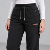 Sierra Fleece Pants — detail — Black