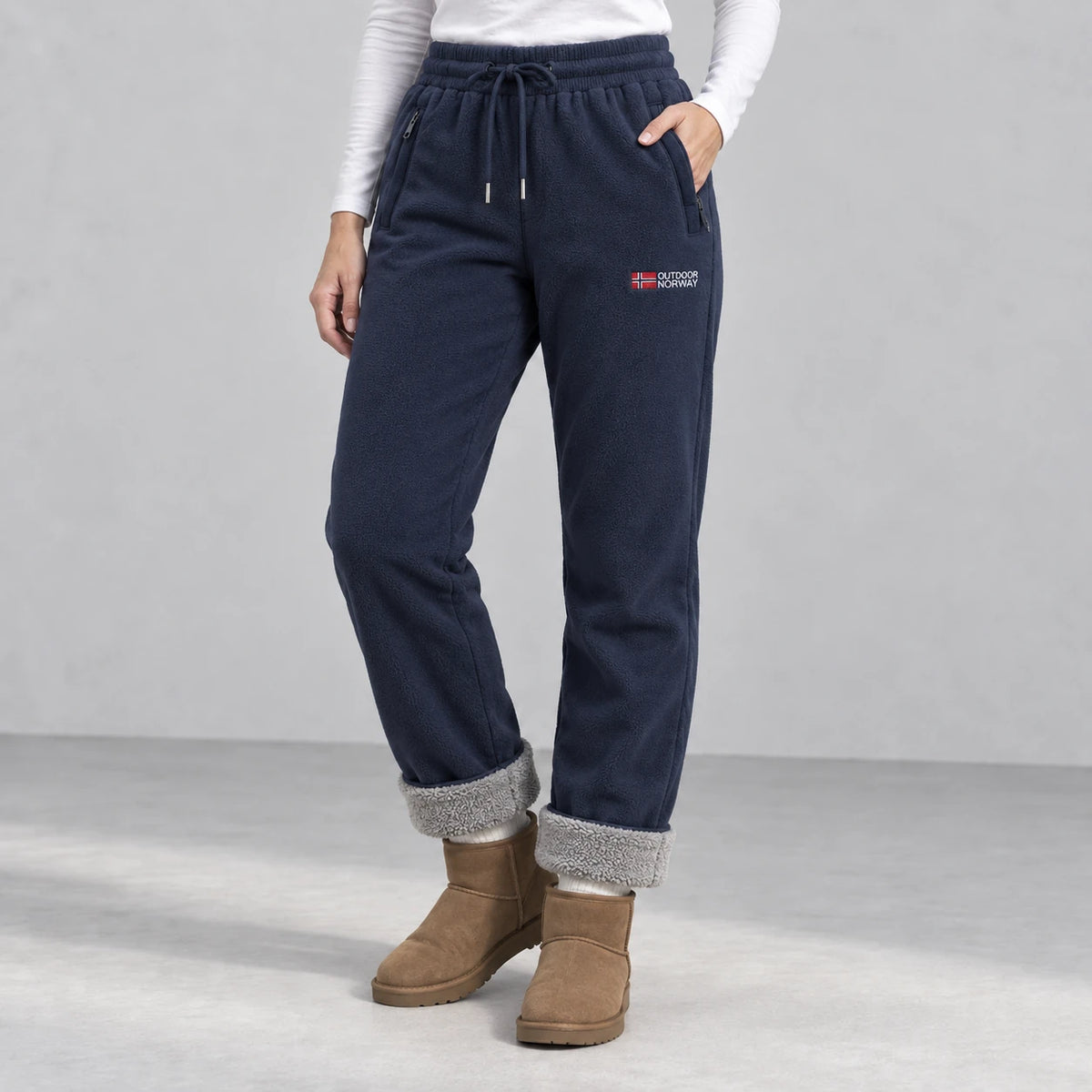 Sierra Fleece Pants — front — Dark Blue