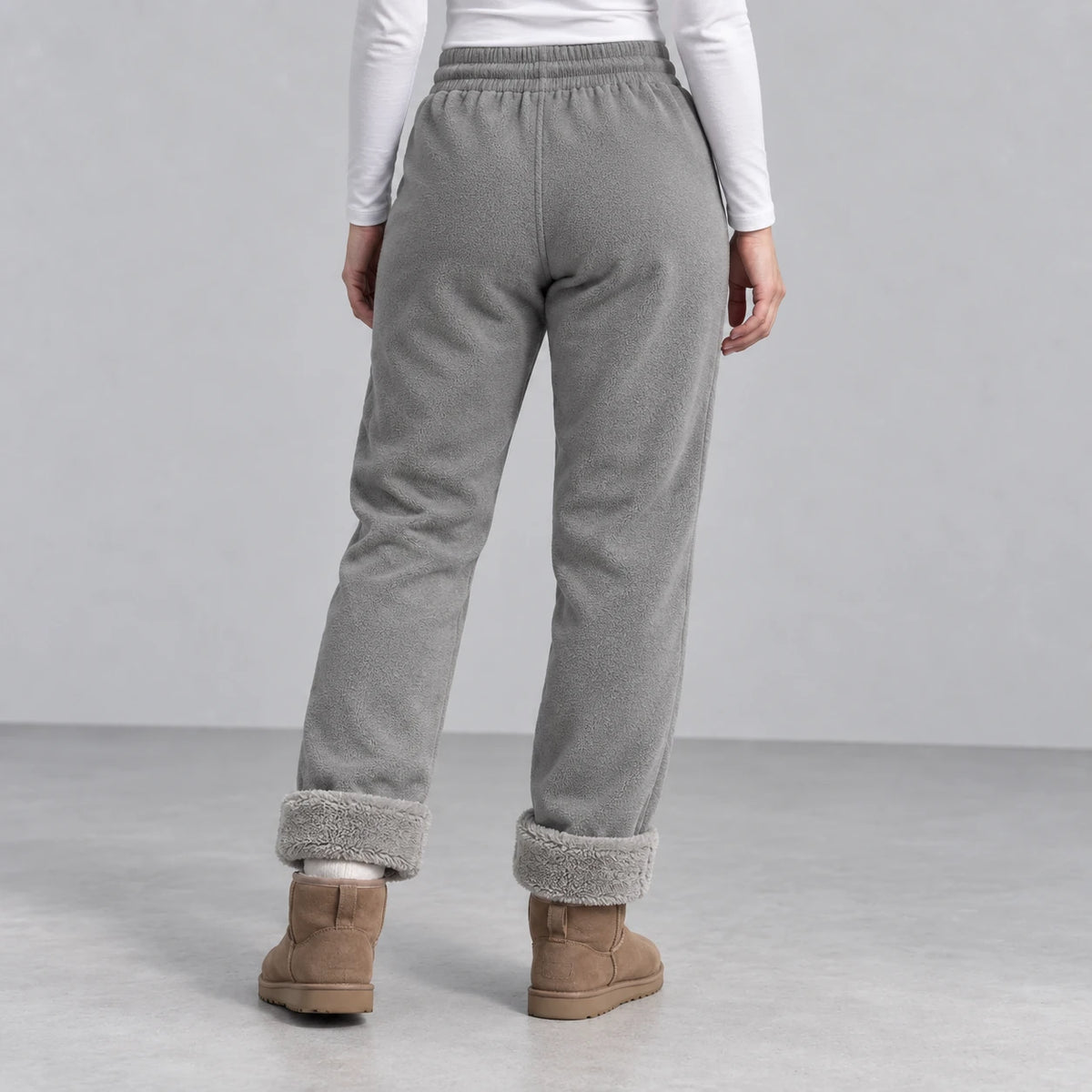 Sierra Fleece Pants — back — Gray