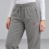 Sierra Fleece Pants — detail — Gray