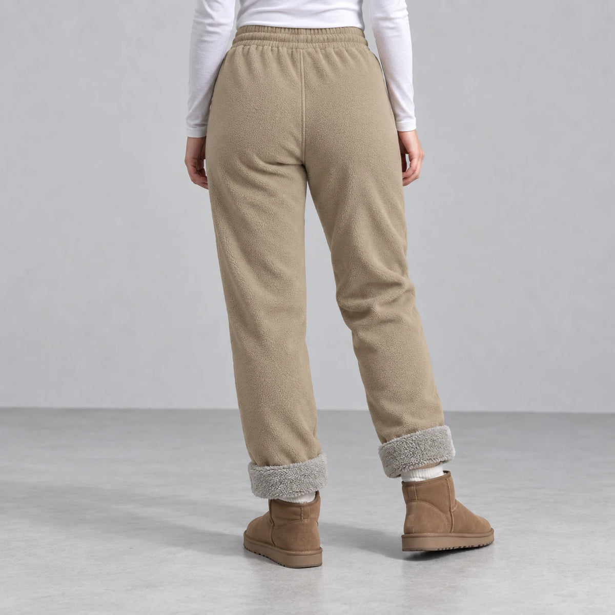 Sierra Fleece Pants — back — Khaki