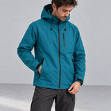 Ridge Shell Jacket Petrol front studio view