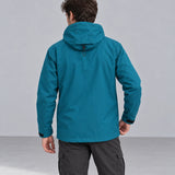Ridge Shell Jacket Petrol rear studio view