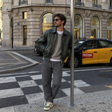 Summit Thermal Pants in grey worn on a cold city street