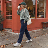Sierra Fleece Pants — city coffee outfit — Dark Blue