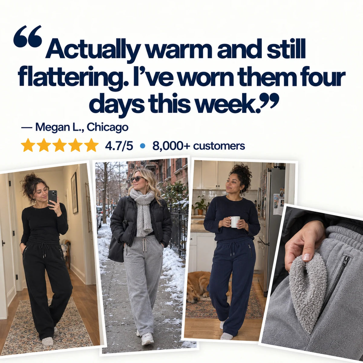 Sierra Fleece Pants — customer review