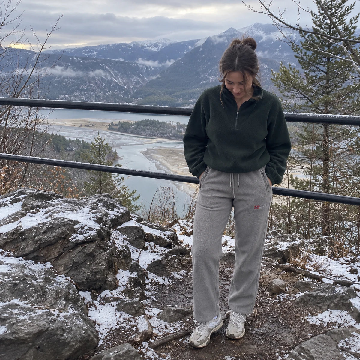 Sierra Fleece Pants — winter overlook outfit — Gray
