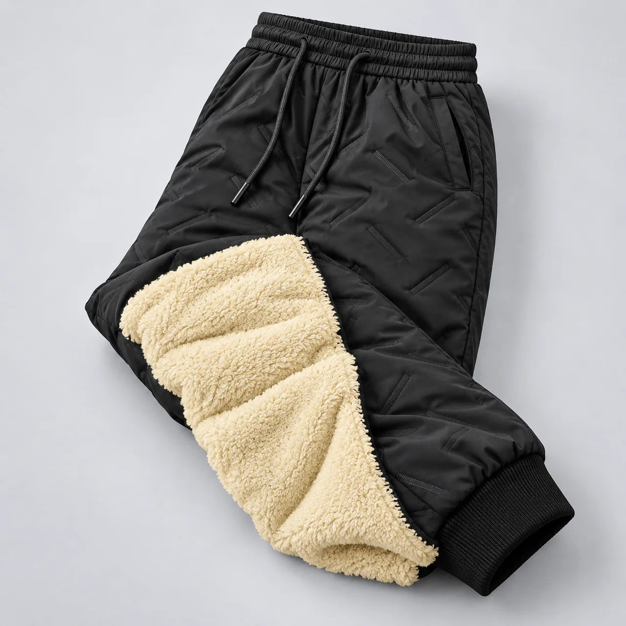 Plush thermal fleece lining interior close-up