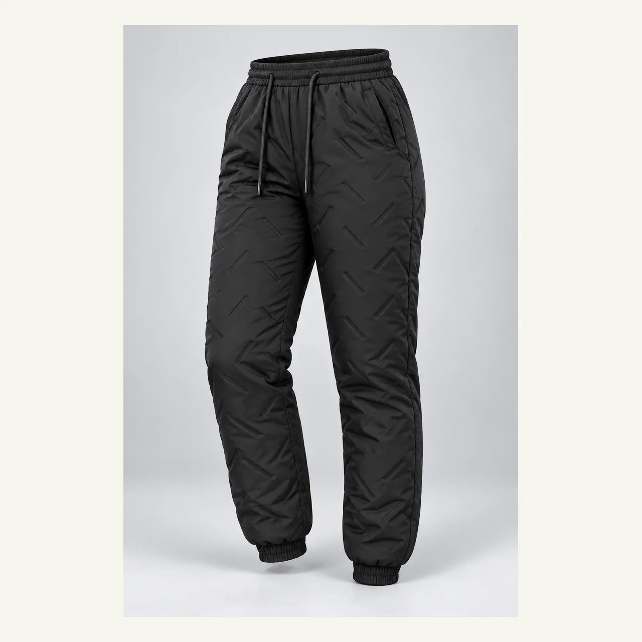 Straight leg fleece jogger fit in Black